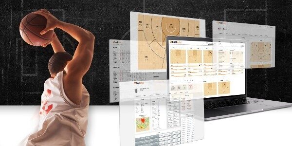 A basketball player next to a depiction of the 极速赛车168开奖官网 Instat UI screenshots